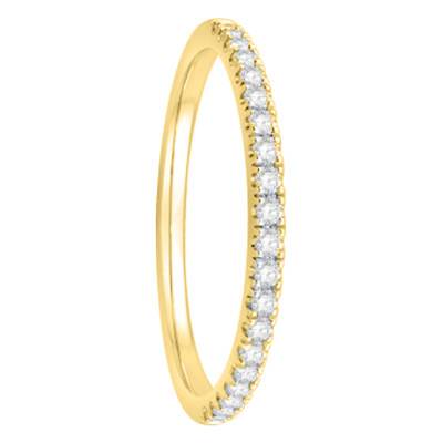 Alliance en Or Jaune 750 & Diamants 0,19 ct, Largeur 1,60 mm - Alliantine