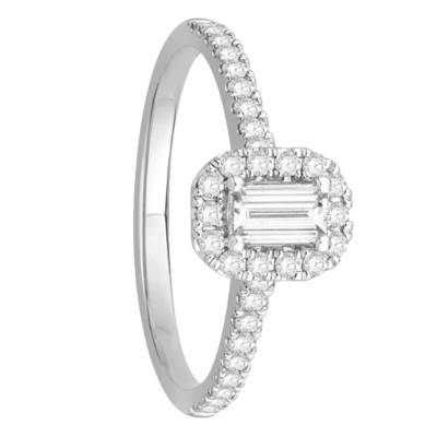 Solitaire Diamants 0,69 ct & Platine, Largeur 1,75 mm - Alliantine