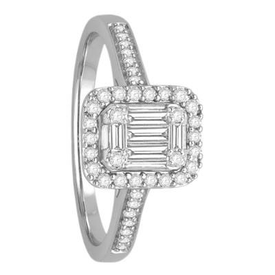 Solitaire Diamants 0,25 ct en Or Blanc 750, Largeur 2,35 mm - Alliantine