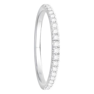 Alliance en Platine & Diamants 0,20 ct, Largeur 1,55 mm - Alliantine