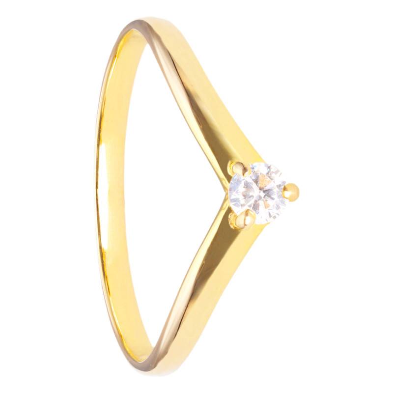Yellow Gold 375 or 750 Diamond Solitaire Ring 0.09 ct - Aurora