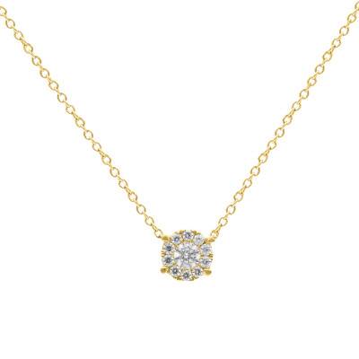 Collier Rond Diamants GSI1 et Or Jaune 750, Longueur 40 cm - Diamond Lady