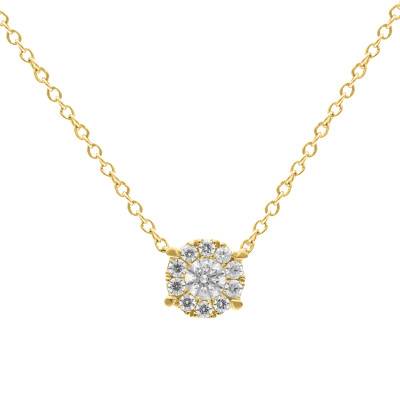 Collier Rond Diamants GSI1 et Or Jaune 750, Longueur 40 cm - Diamond Lady