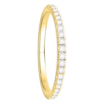 Alliance en Or Jaune 750 & Diamants 0,20 ct, Largeur 1,55 - Alliantine