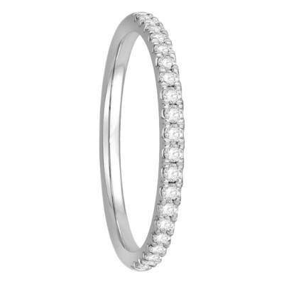 Alliance en Platine & Diamants 0,19 ct, Largeur 1,65 mm - Alliantine