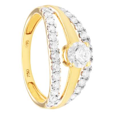 Bague Diamant 0,50 ct en Or Jaune 750 - Divine