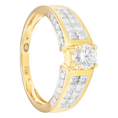 Bague Diamant 0,38 ct HSI en Or Jaune 750 - Divine