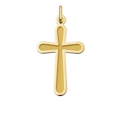 Pendentif Croix Latine en Or jaune 750, 15x25mm - Argyor