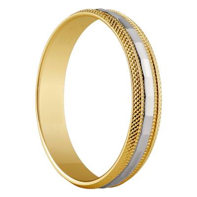 Alliance Demi-Bombée Standard Asturies en 2 Ors 750, Largeur 4 mm - Amore