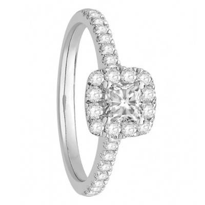 Solitaire Platine & Diamants 0,69 ct, Largeur 1,90 mm - Alliantine