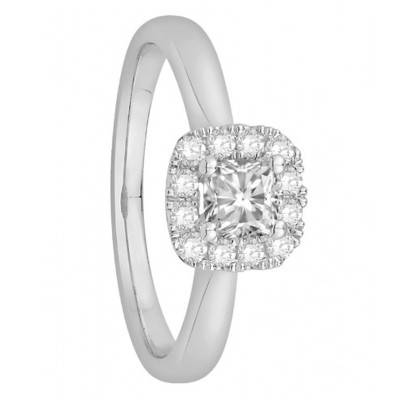 Solitaire Diamants 0,52 ct en Platine, Largeur 2,10 mm - Alliantine