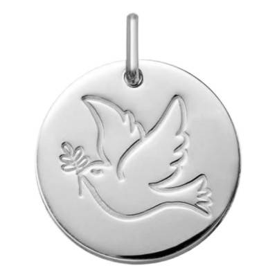 925 Silver Dove Medal, 16 mm Diameter - Argyor