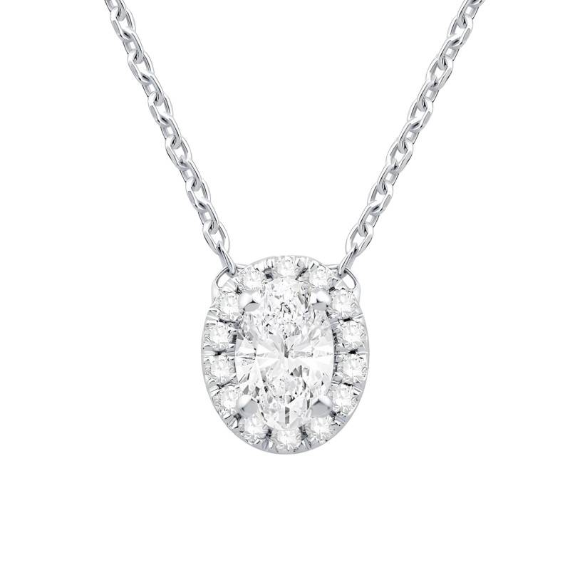 Collier Fil de Pêche, Diamant & Or Blanc 750 - Diamond Lady - Ocarat