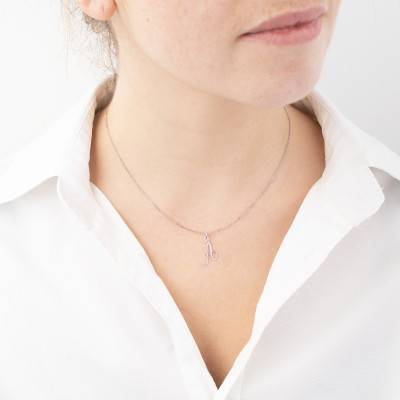 Pendentif Lettre A, Argent 925, 15 x 10 mm - Emanessence
