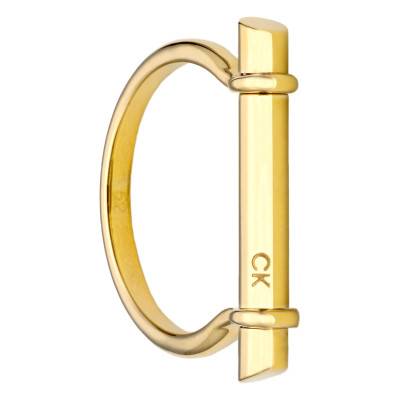 Bague Sculptural en Acier Doré - Calvin Klein