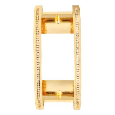 Gold-Tone P-Pure Brass Cuff, 25 mm Width - Les Georgettes