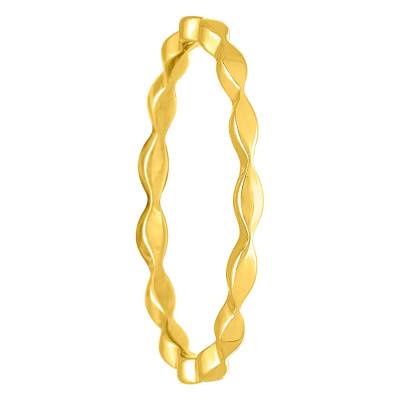 750/1000 Yellow Gold Twisted Ring - Emanessence