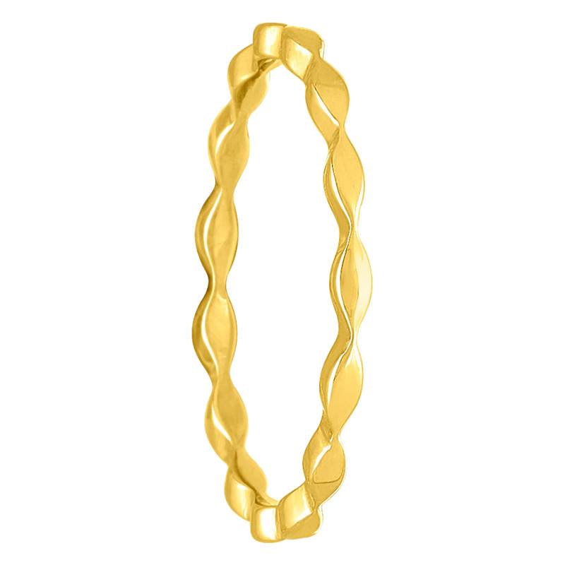 750/1000 Yellow Gold Twisted Ring - Emanessence