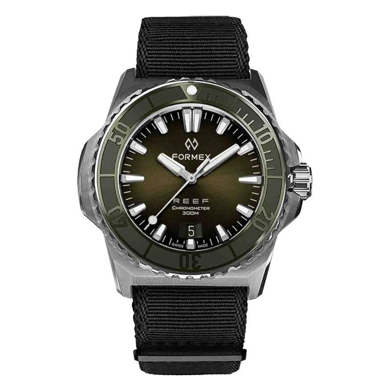 Reef Automatic Green Dial 39.5 mm Watch COSC 300M 2201.1.6300 - Formex