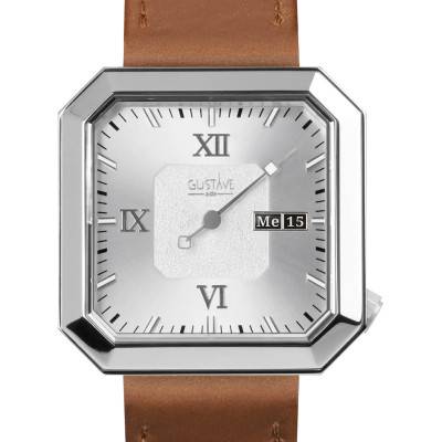 Montre Marie 12H Argent et Blanc - Gustave & Cie