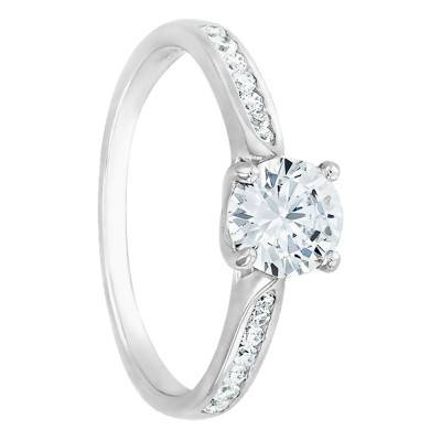 Bague Solitaire Grace Diamant 0,70 ct & Or Blanc 750 - Alliantine