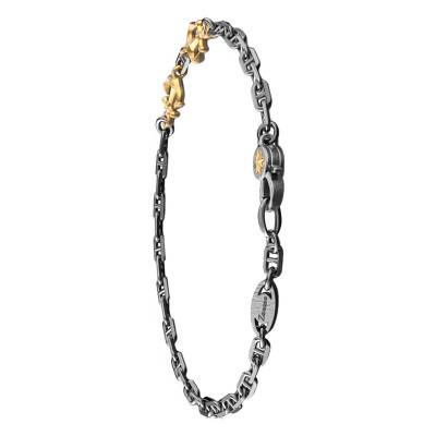 925 Silver Odissea Anchors Bracelet, Length 19 cm to 21 cm - EXB989 - Zancan