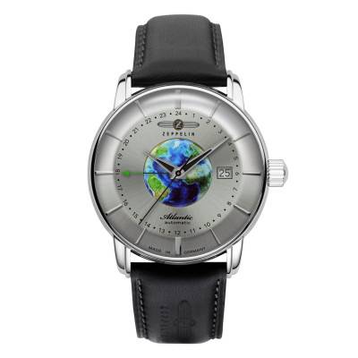 Montre Atlantic Automatic GMT Cuir Noir 8468-1 - Zeppelin
