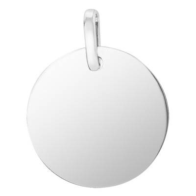 Médaille Ronde Fée Or Blanc 375, Diamètre 15 mm - Lucas Lucor