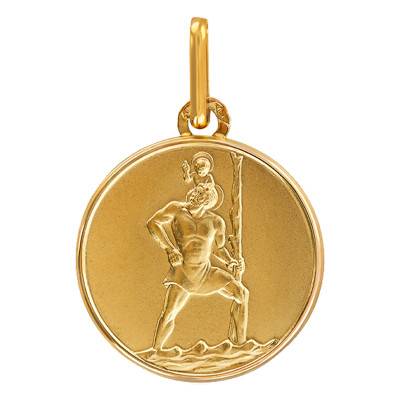 Médaille Saint-Christophe ⌀17mm, Or Jaune 375 ou 750, Diamètre 17 mm - Lucas Lucor
