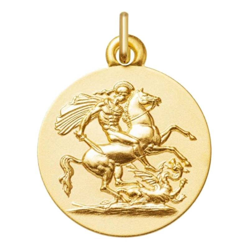 Saint-Georges 750/1000 Yellow Gold Medal 1269021, 18 mm Diameter - Argyor
