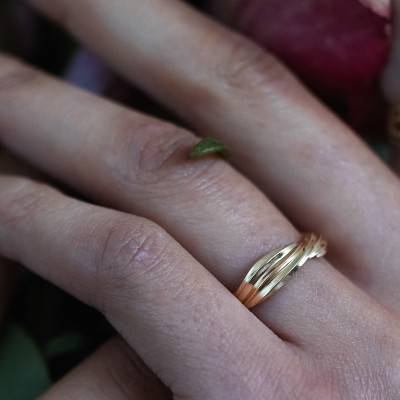 Gold-Plated Brass Sahara Open Ring - Les Georgettes