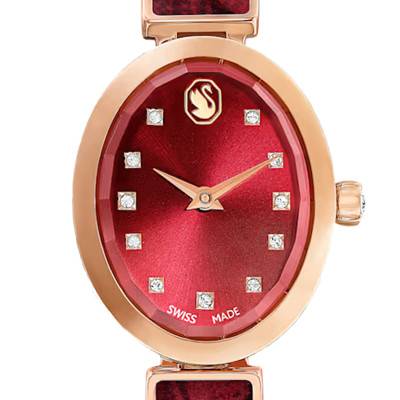 Montre Crystal Rock Oval Rouge 5675998 - Swarovski