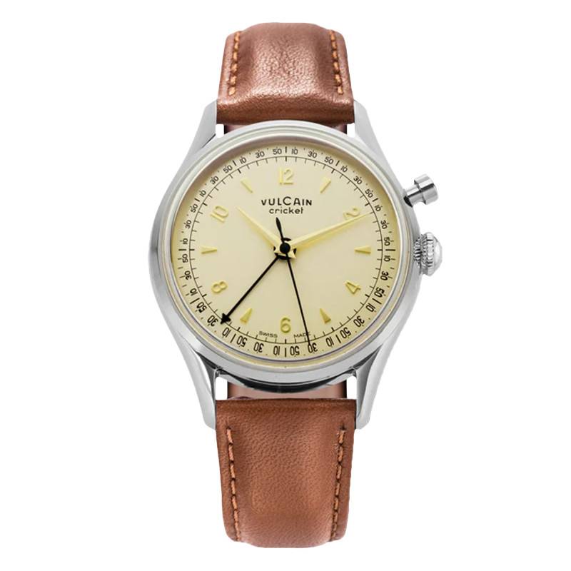 Cricket Tradition 39mm Eggshell Watch 100168A76.BAC207 - Vulcain