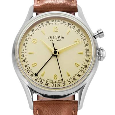 Cricket Tradition 39mm Eggshell Watch 100168A76.BAC207 - Vulcain