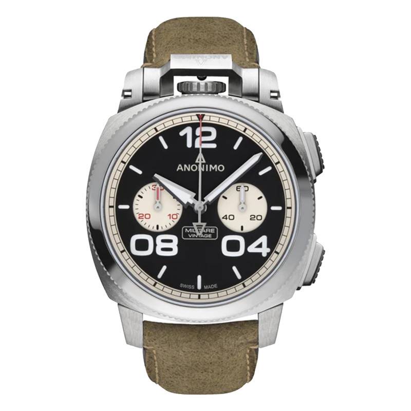 Militare Chrono Vintage Black Newman Montre AM-1122.01.002.A21 - Anonimo
