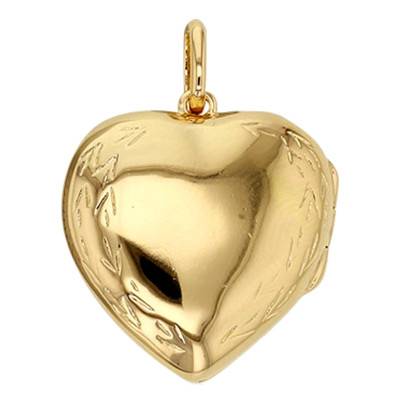 Pendentif Photo Coeur Cassolette Plaqué Or - Emanessence