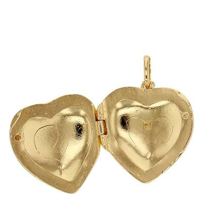 Pendentif Photo Coeur Cassolette Plaqué Or - Emanessence