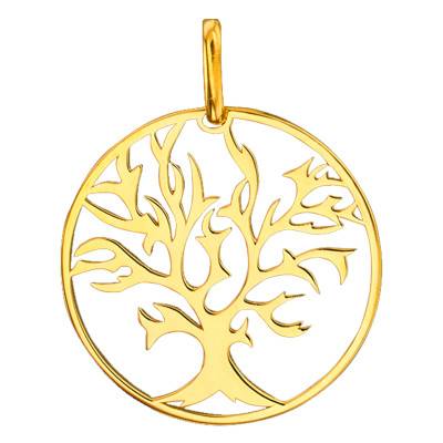 Médaille Arbre de Vie Vermeil Plaqué Or Jaune, Diamètre 19 mm - Argyor
