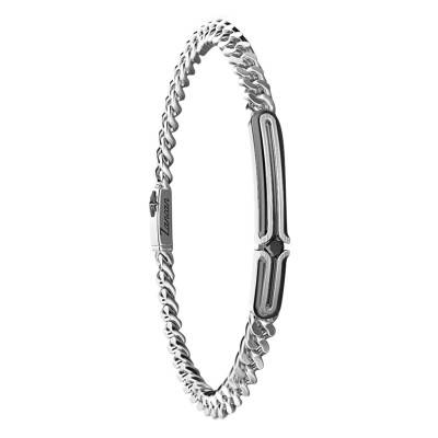 925 Sterling Silver & Black Spinel Cosmopolitan Bracelet, Length 19 cm to 21 cm - ESB087 - Zancan