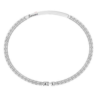 Insignia 925 Silver & 750 Rose Gold Screw Bracelet 21 cm - ESB082R - Zancan
