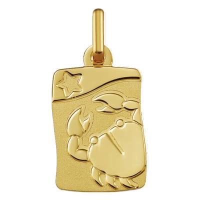 Pendentif Signe du Zodiaque Cancer Or Jaune 375 - Argyor