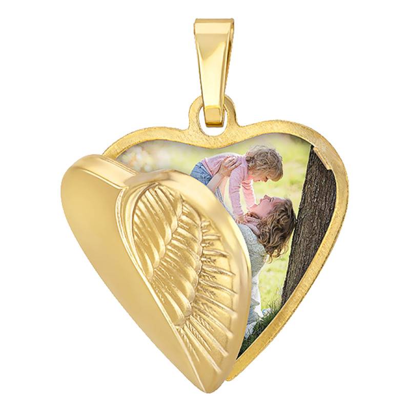 Pendentif Coeur Ange Gardien Argent & Zircone - Emanessence - Ocarat