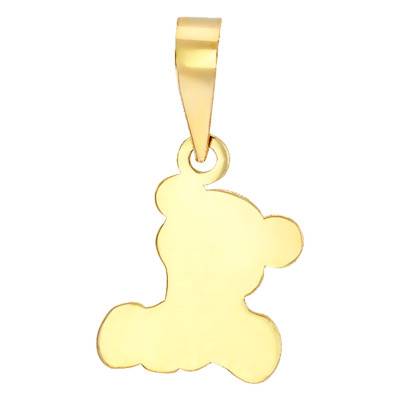 375/1000 Yellow Gold Bear Pendant - Bambins
