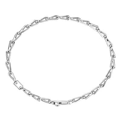 925 Sterling Silver & Black Stones Cosmopolitan Luxury Bracelet, Length 19 cm to 21 cm - ESB216 - Zancan