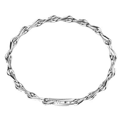 Bracelet Cosmopolitan Luxury Spinelles Noirs & Argent 925, Longueur 19 à 21 cm - ESB221 - Zancan