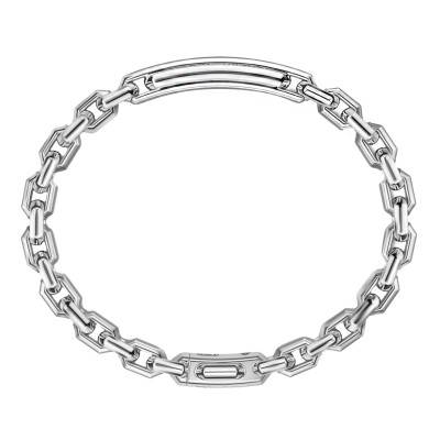 925 Sterling Silver & Black Spinels Cosmopolitan Luxury Bracelet, Length 19 cm to 21 cm - ESB228 - Zancan