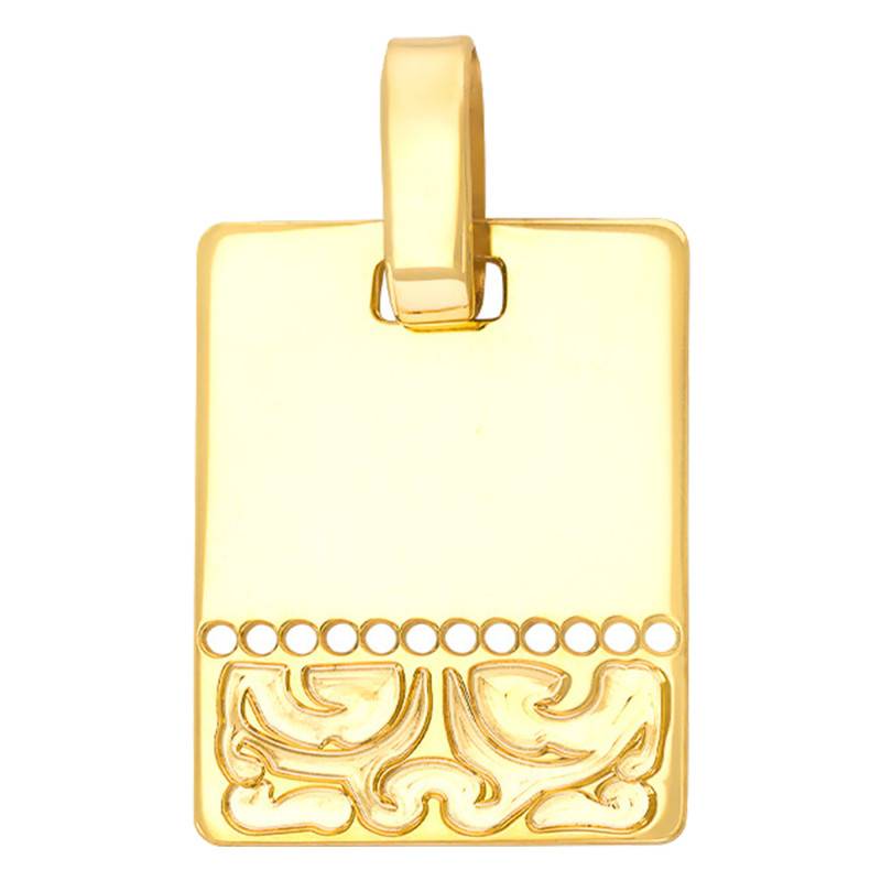 Yellow Gold 375/1000 or 750/1000 Tiki Plate Pendant - Rosatella