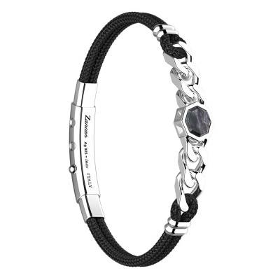 925 Sterling Silver & Mother-of-Pearl Cosmopolitan Bracelet, 19 cm to 20 cm - ESB158 - Zancan