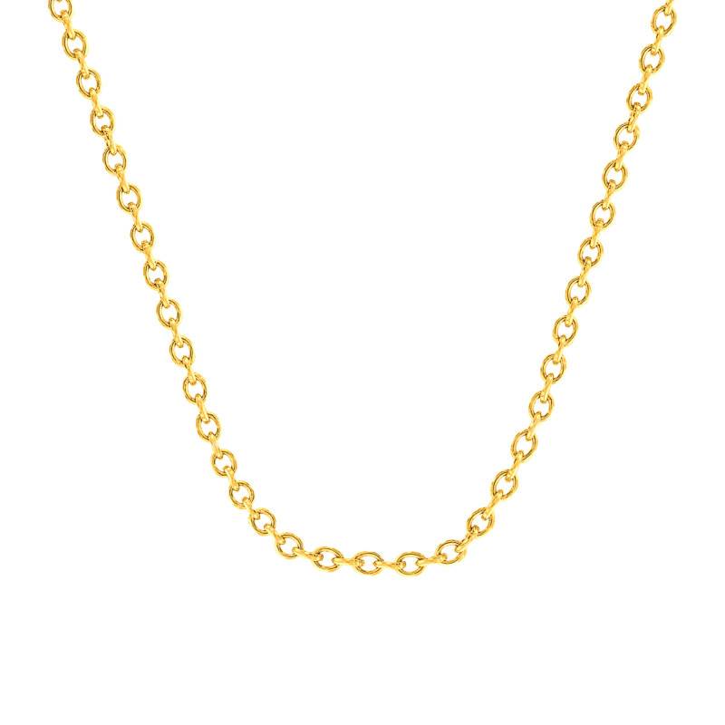 375/1000 Yellow Gold Cable Chain, Length 50 cm, Width from 1,10 mm to 1,70 mm - Manillon