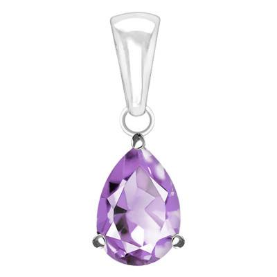 Pendentif Or Blanc 375 ou 750 & Améthyste - Aurora